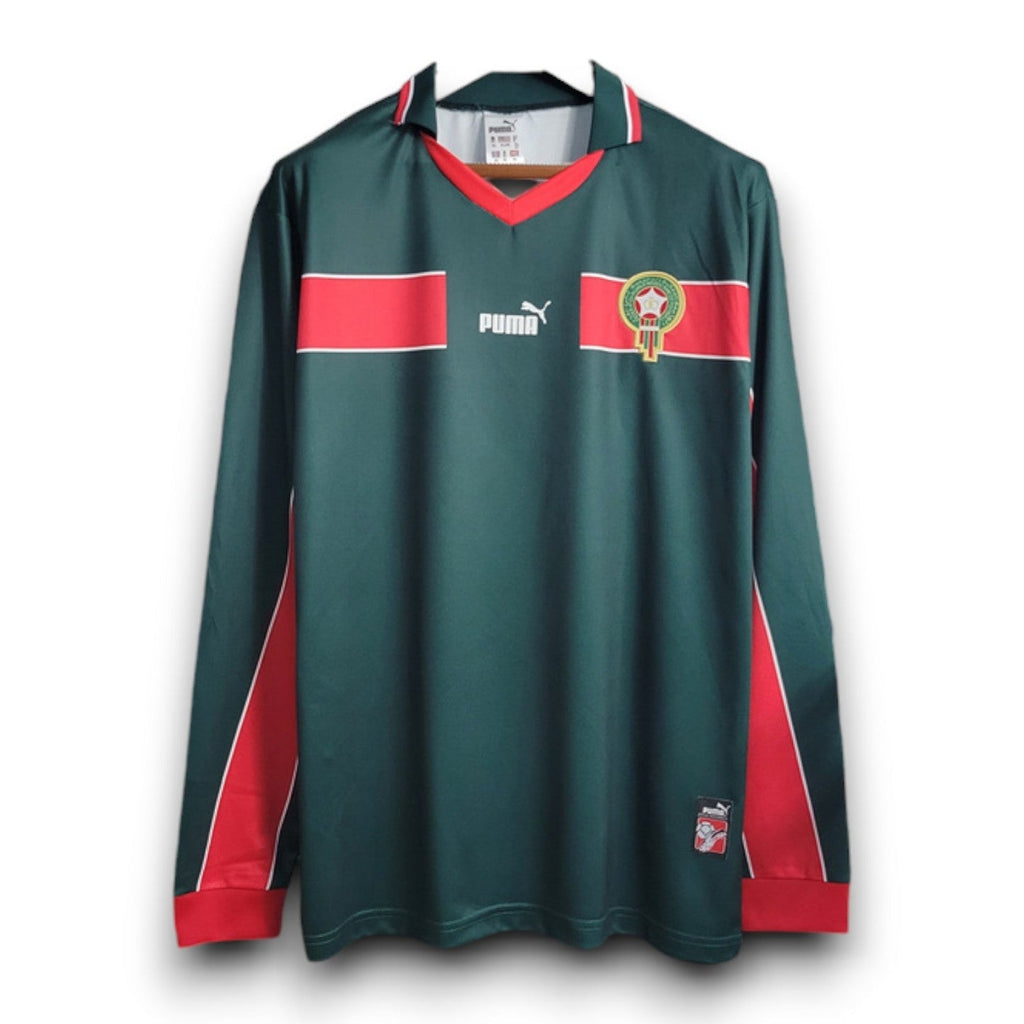 Morocco Retro 1998 Away Green Jersey - Long Sleeve
